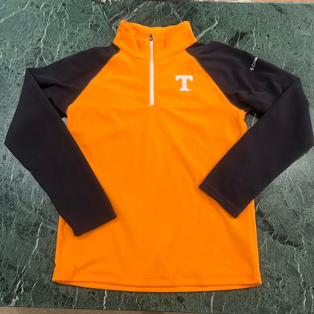 🧡🤍 Columbia zip up ~ university of Tennessee ~ vols ~ unisex large (14-16)